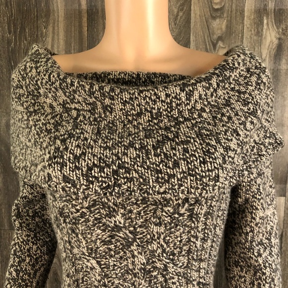 Express Off The Shoulder Wool Cashmere Blend Sweater - Picture 2 of 6